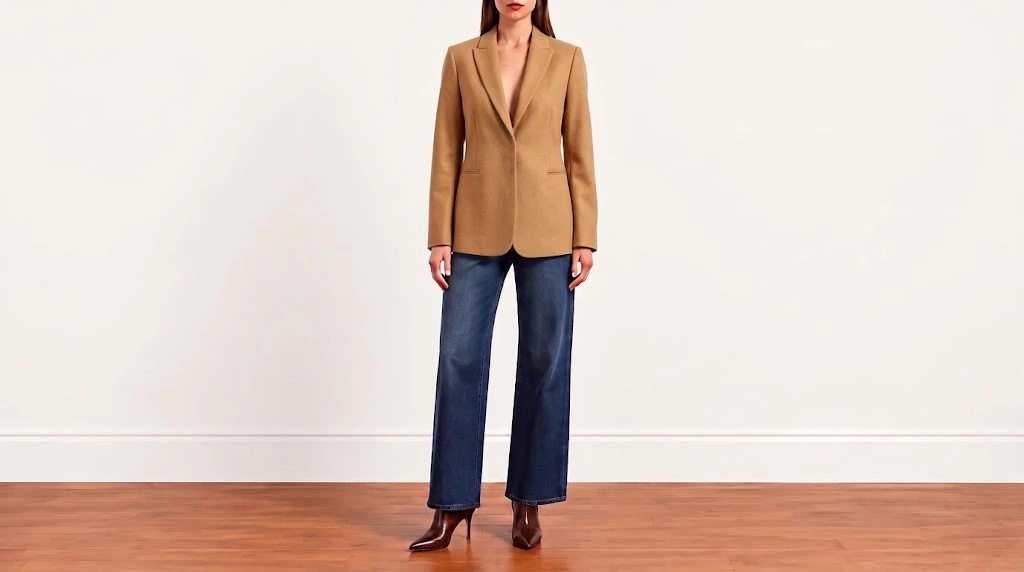 Foto 2: PACO RABANNE - Blazer em poliéster bege. Tamanho 38 BR