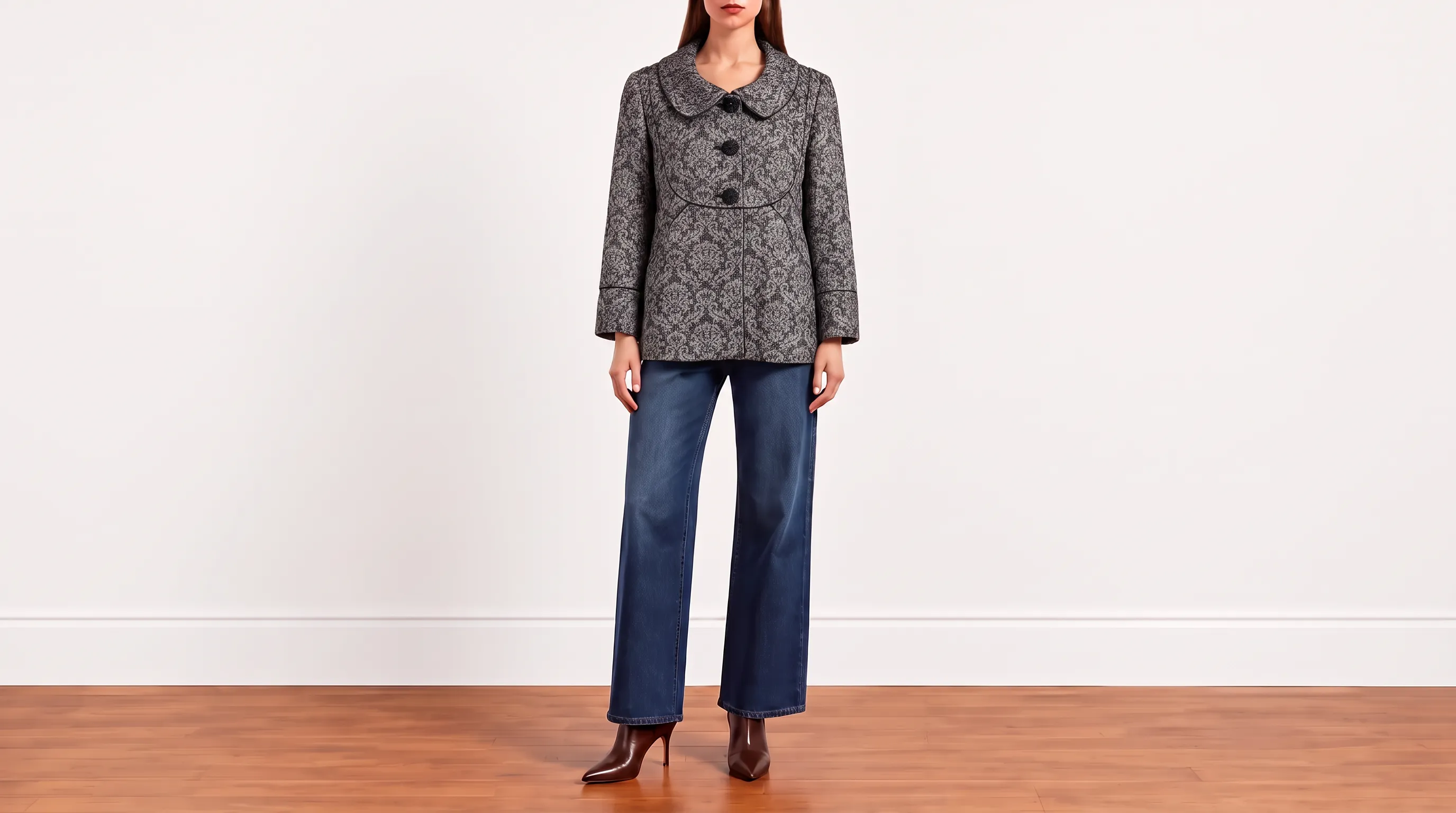 Foto 2: OSCAR DE LA RENTA - Blazer em viscose e poliéster. Tamanho 8 EUA / 40 BR