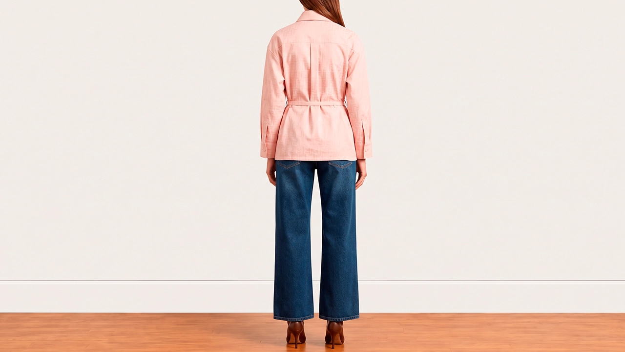 Foto 3: FENDI - Jaqueta em Jeans Nude. Tamanho 36 IT / 40 BR