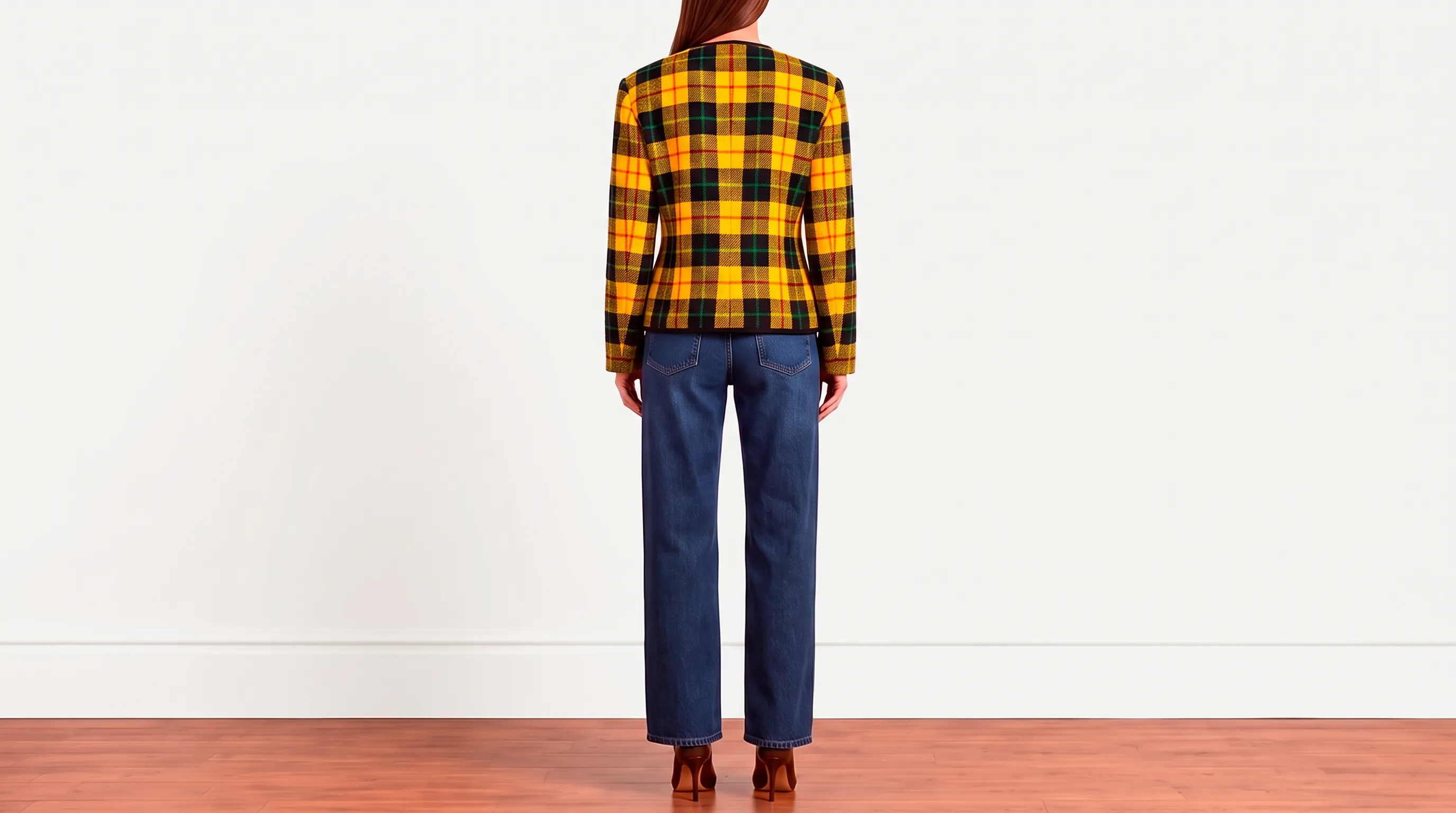Foto 3: EMANUEL UNGARO - Jaqueta Vintage em Lã Xadrez Tartan - Tamanho 14 EUA / 42 BR
