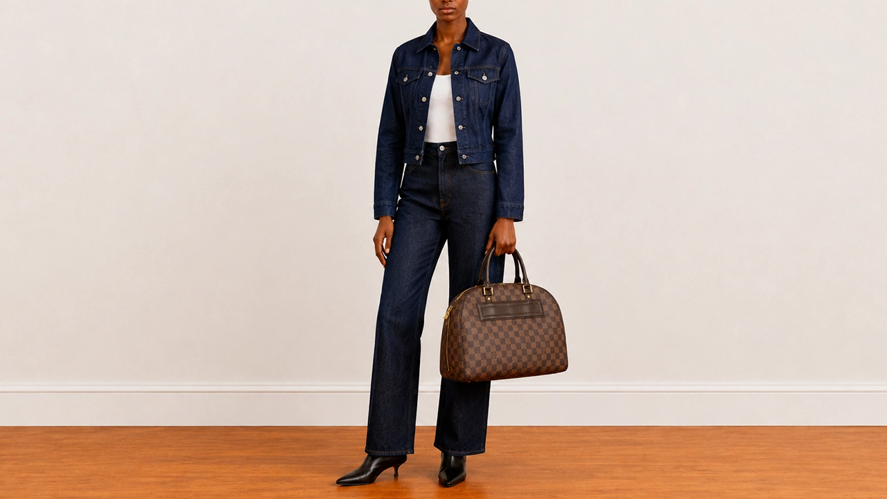 Foto 2: LOUIS VUITTON - Bolsa de Mão Nolita MM em Canvas Damier Ébène