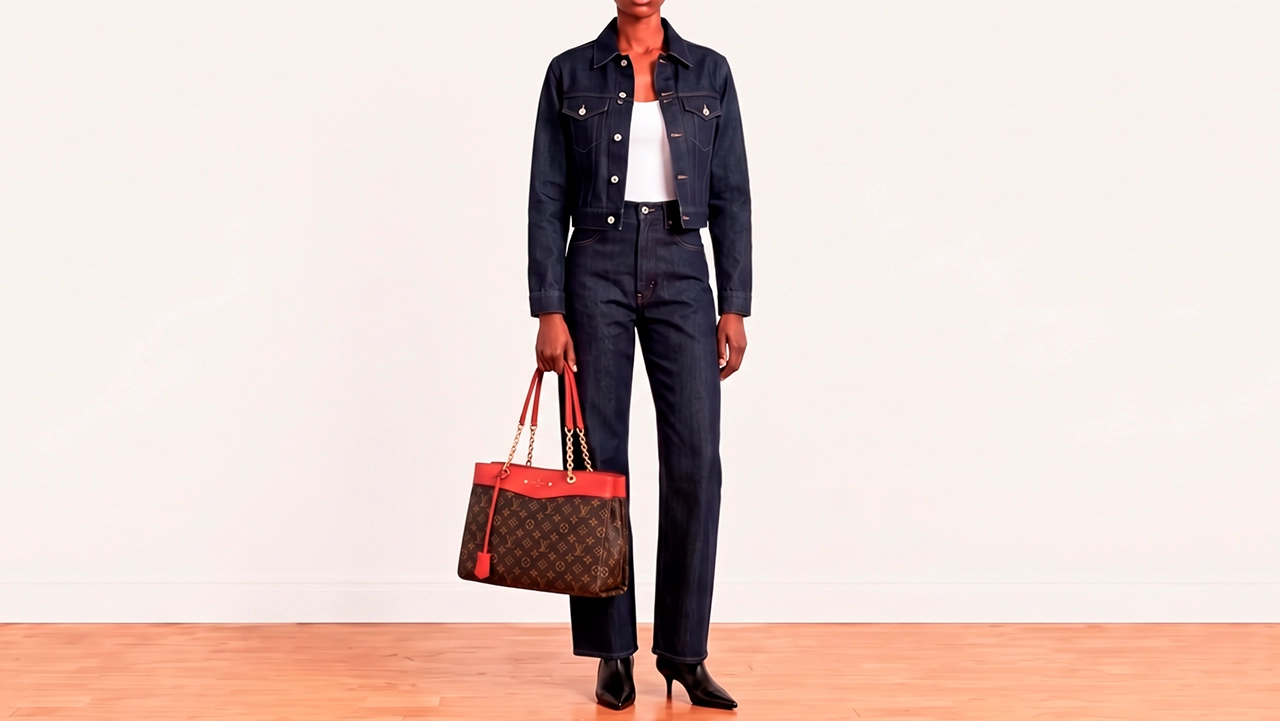 Foto 2: LOUIS VUITTON - Bolsa Pallas Shopper Monogram Vermelha