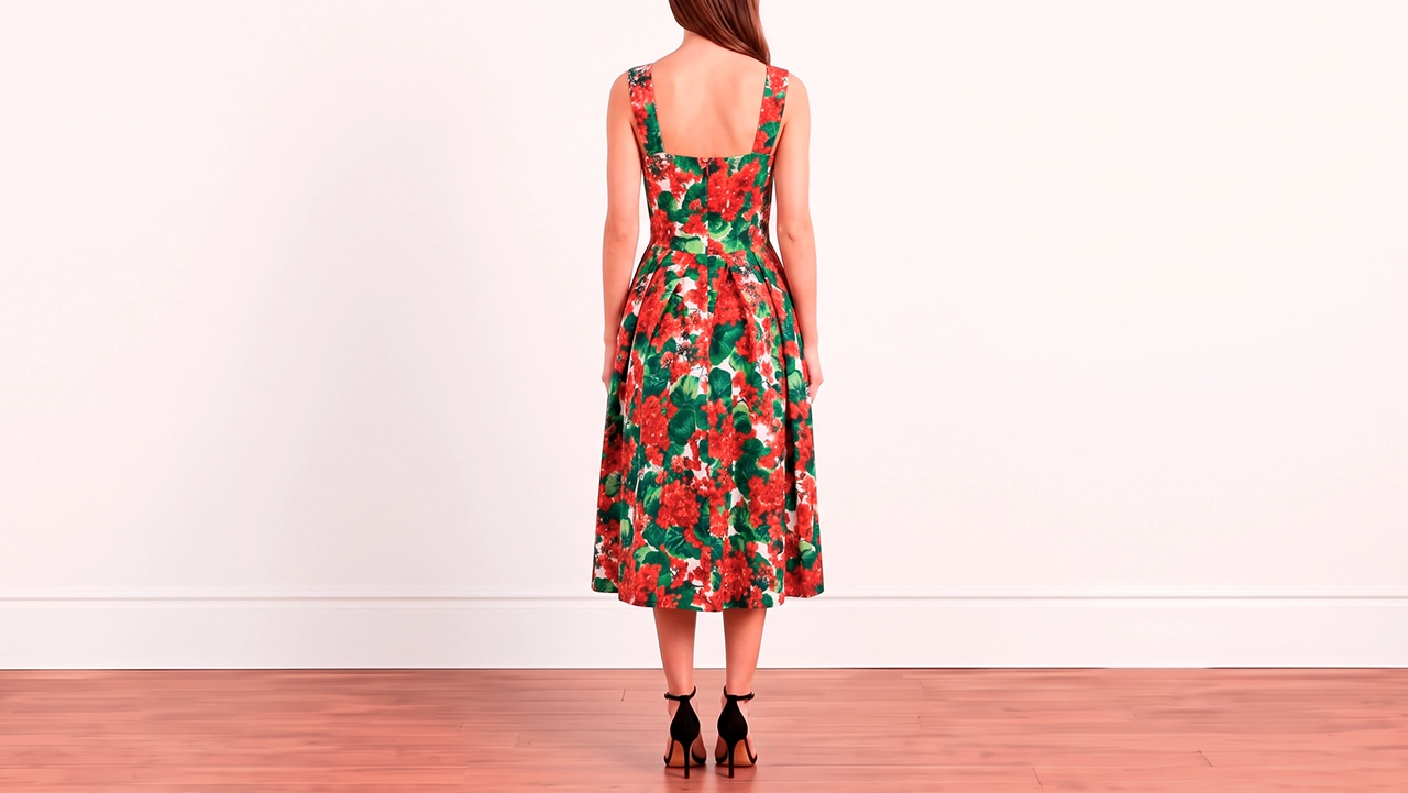Foto 3: DOLCE & GABANNA - Vestido Com Estampa Floral. Tamanho 38 BR