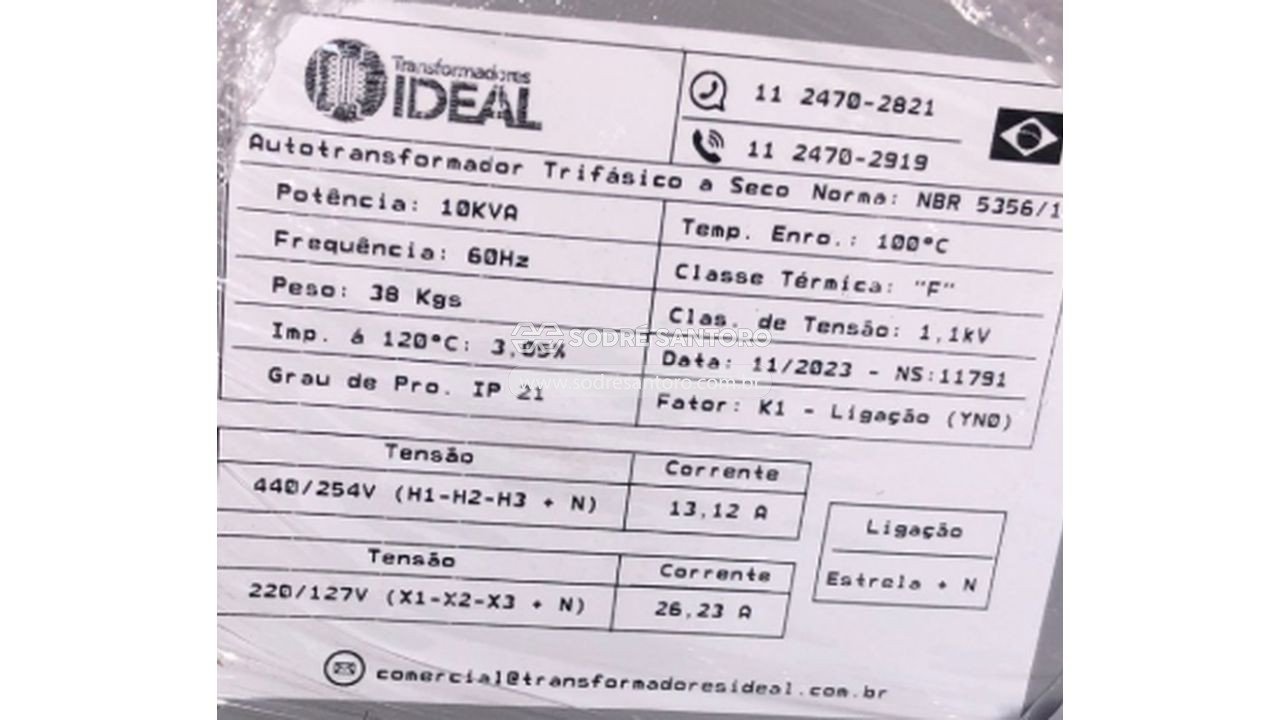 Foto 2: 2 auto-transformadores ideal 440/220v+n trifásico