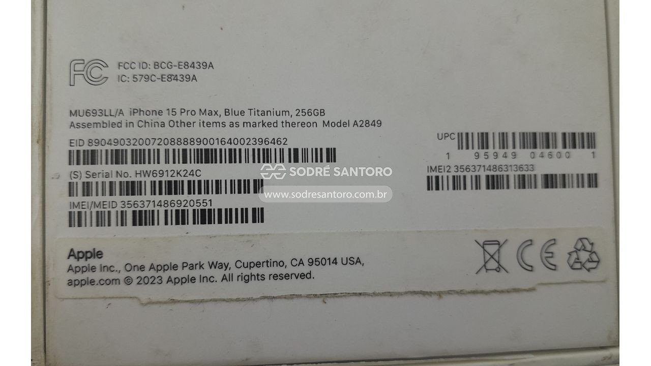 Foto 5: iphone 15 pro max blue titanium - 256gb a2849