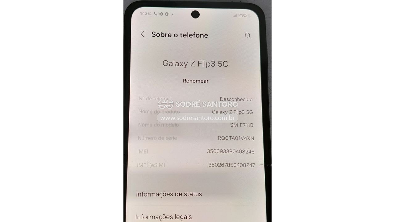 Foto 3: smartphone samsung galaxy z flip3 sm-f711b