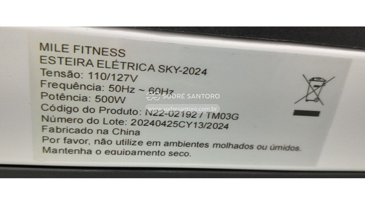 Foto 4: esteira elétrica mile fitness sky-2024 110v