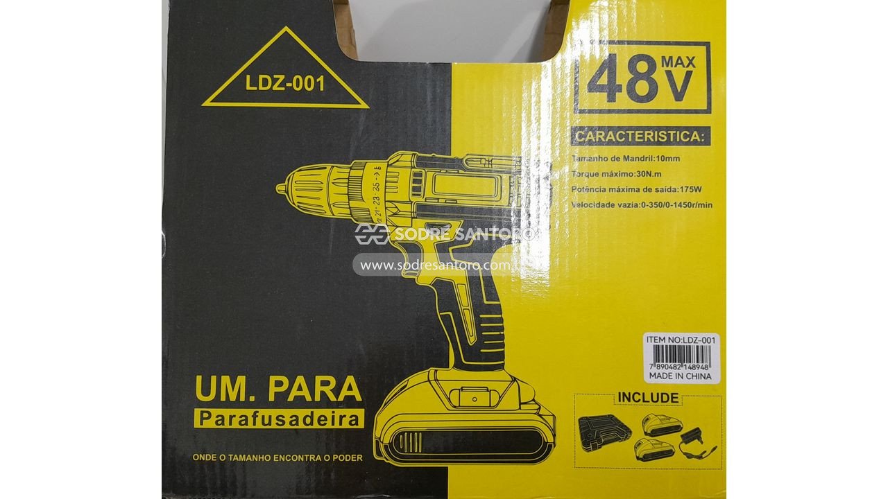 Foto 7 de 7: parafusadeira furadeira ldz-001 48v 30n.m