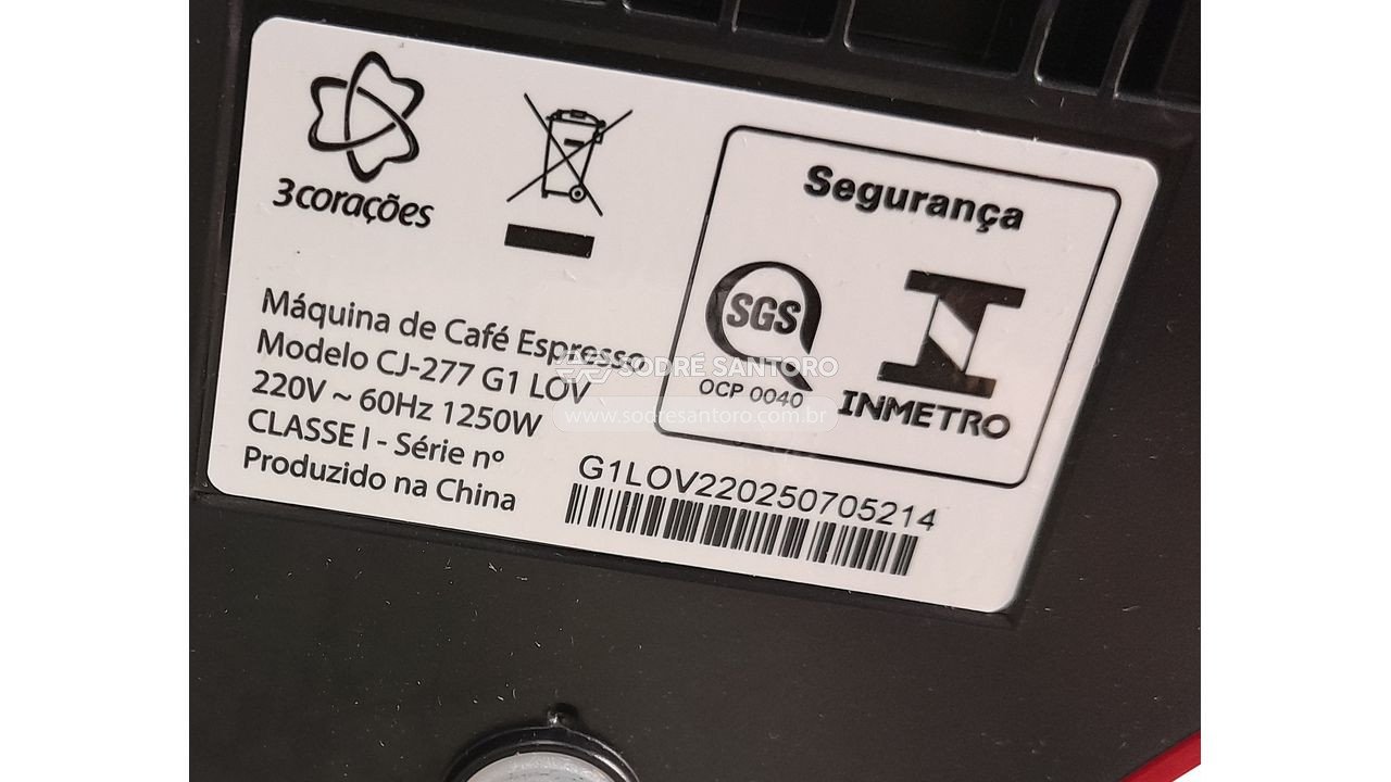 Foto 4: máquina de café 3 corações cj-277 g1 lov 220v