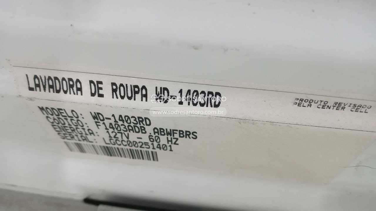 Foto 6 de 6: lavadora de roupa 8.5kg lg wd-1403rd 127v 60hz
