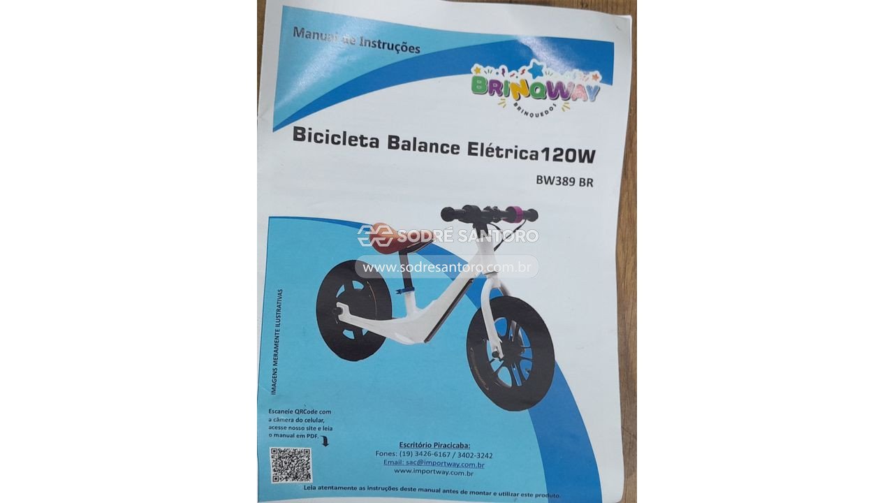 Foto 6 de 6: bicicleta balance elétrica 120w importway