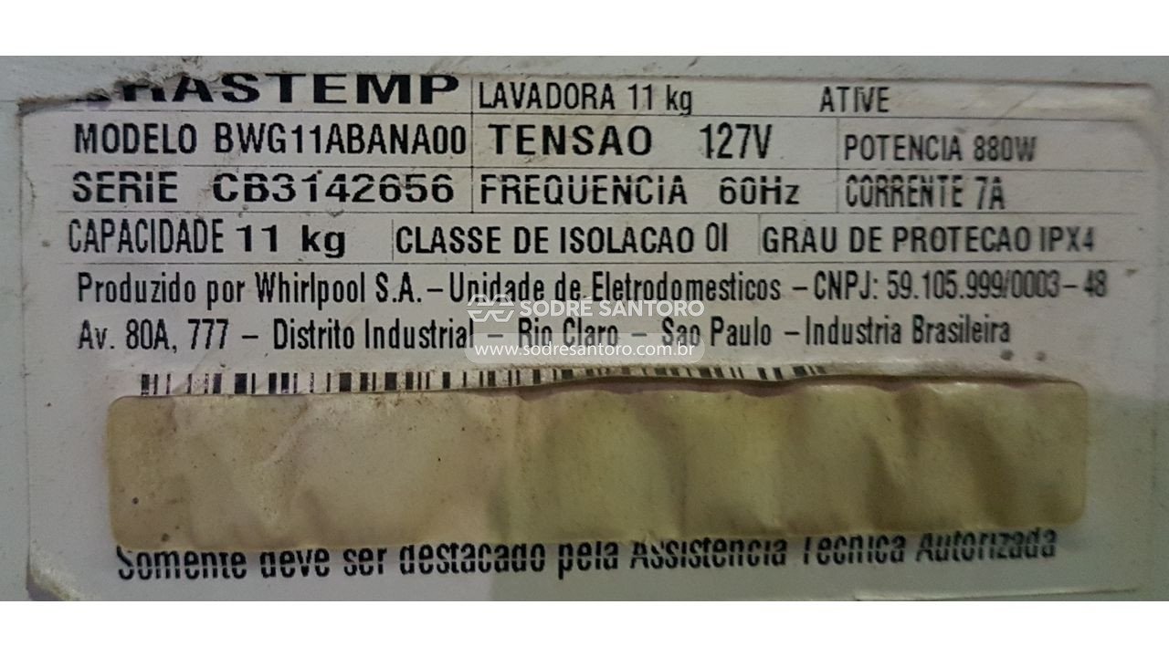 Foto 5: sucata de lavadora de roupas 11kg brastemp 127v