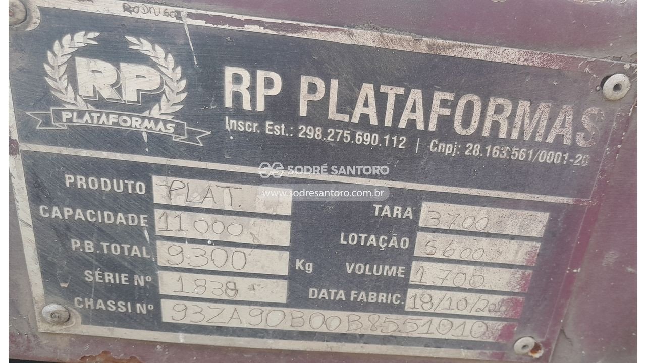 Foto 7 de 9: plataforma para guincho rp 1838 - 2011
