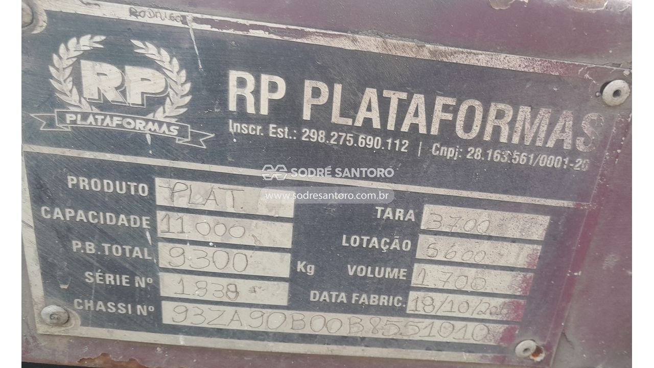 Foto 8 de 9: plataforma para guincho rp 1838 - 2011