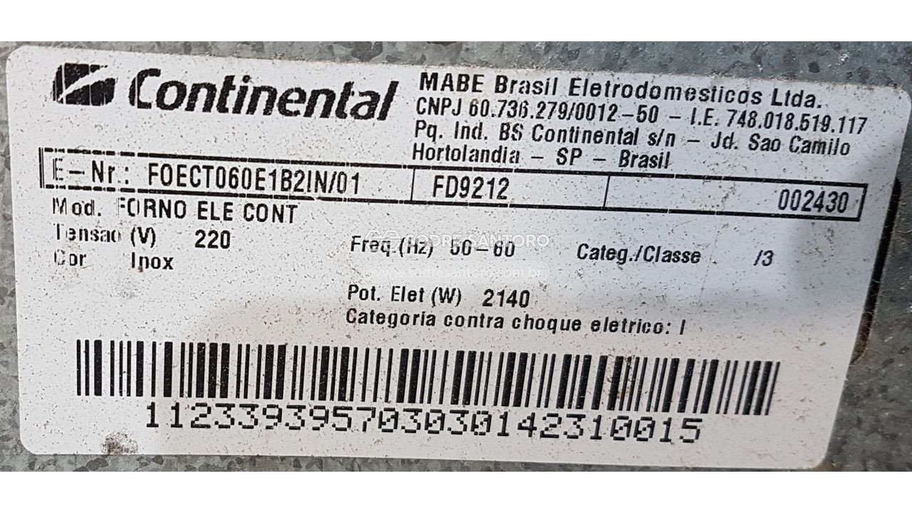 Foto 7 de 9: sucata de 1 forno eletrico continental e 1 cooktop