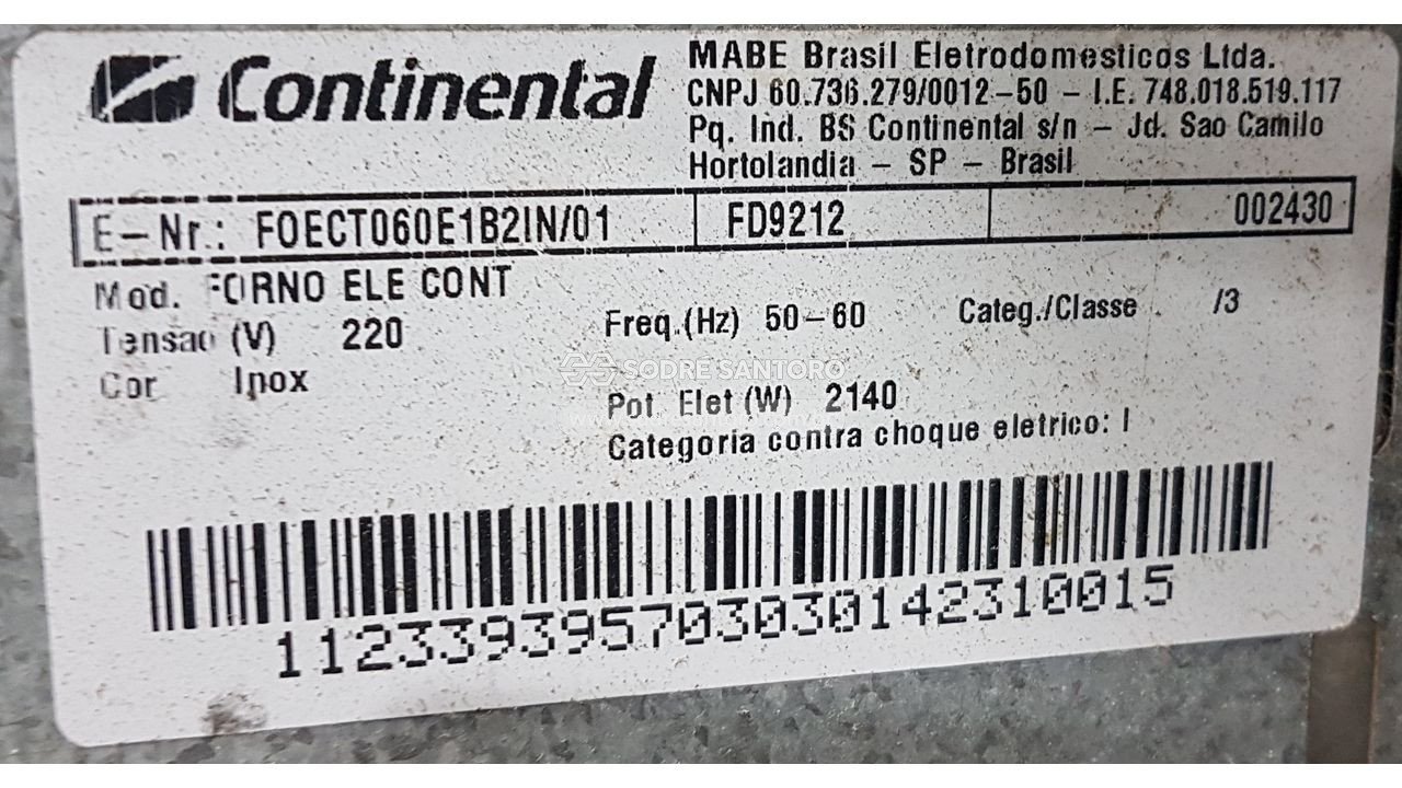 Foto 9 de 9: sucata de 1 forno eletrico continental e 1 cooktop