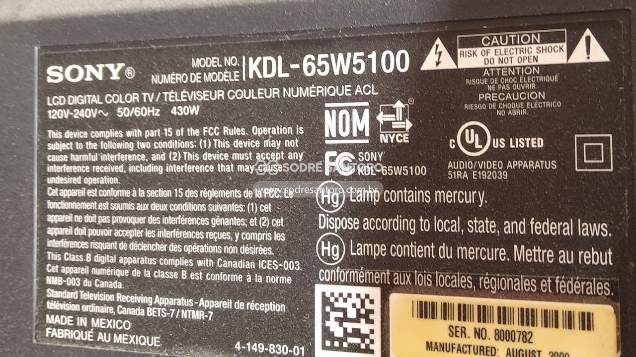 Foto 3: sucata de tv lcd 65" sony kdl-65w5100