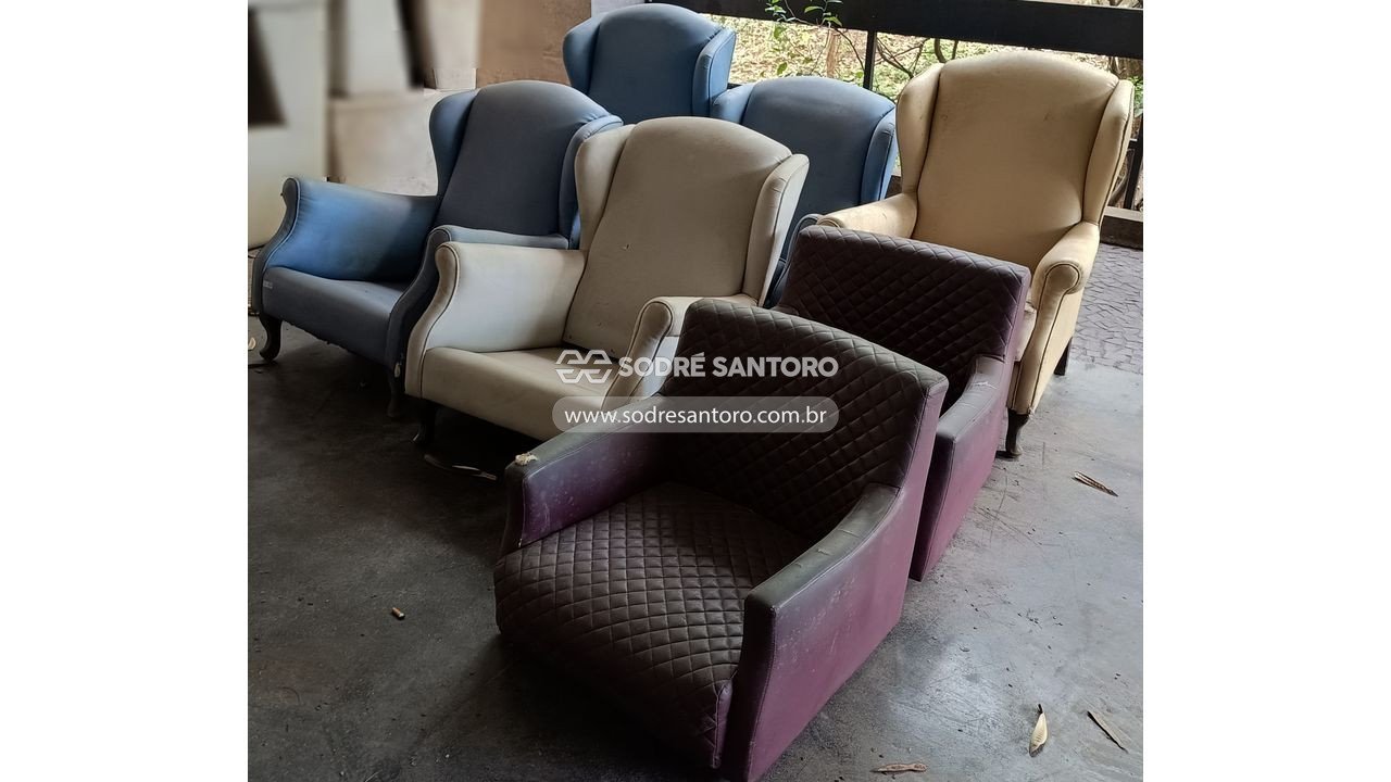 Foto 2: 7 poltronas encosto sem os pés