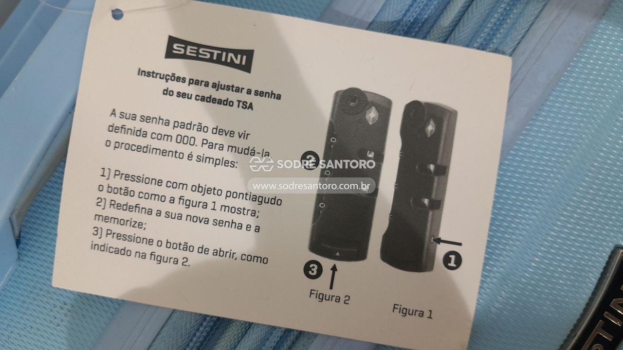 Foto 7 de 7: 3 malas de viagem sestini p/m/g e 1 frasqueira de viagem sestini