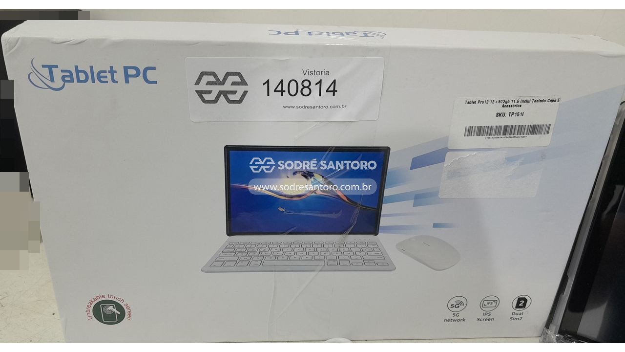 Foto 5: tablet pro12 12+512gb com teclado, mouse, capa e acessórios
