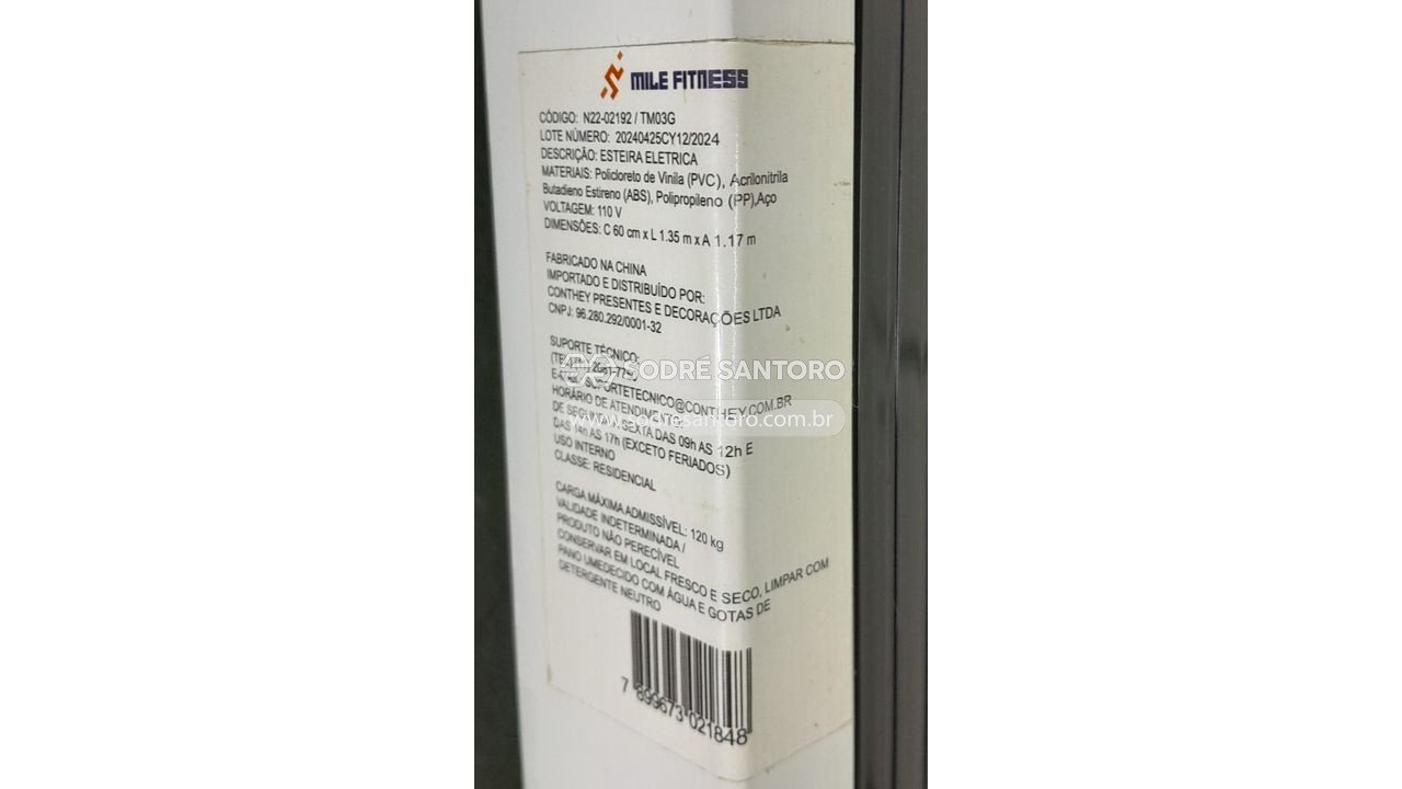 Foto 4: esteira elétrica mile fitness 127v