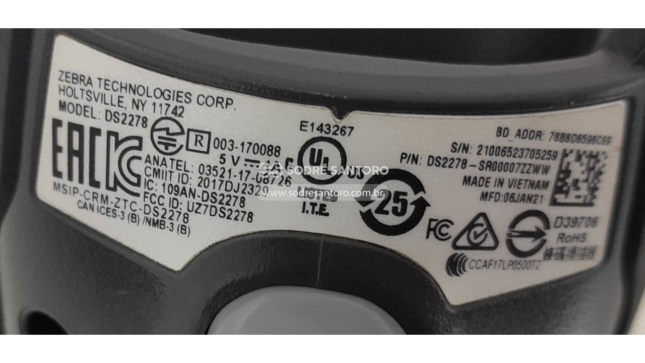 Foto 4: leitor de codigo de barras zebra ds2278