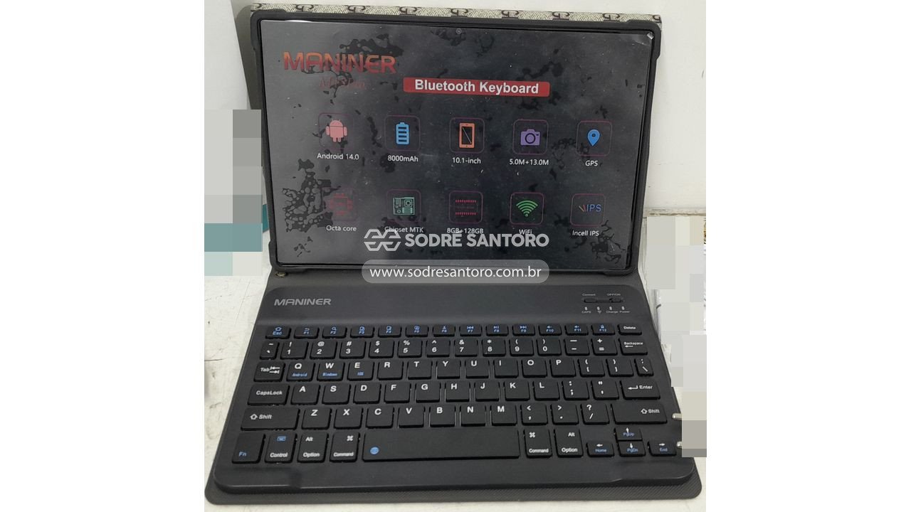 Foto 2: tablet maniner m15pro 8+128gb com teclado, mouse, capa e acessórios