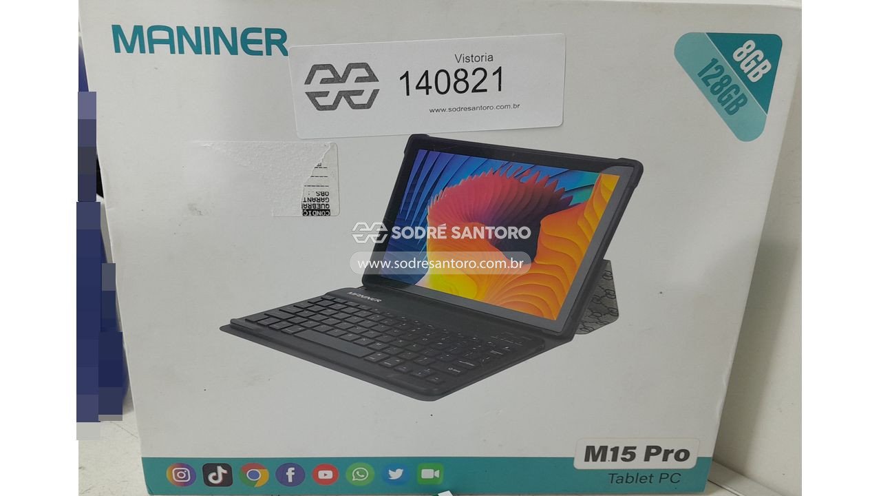 Foto 6 de 6: tablet maniner m15pro 8+128gb com teclado, mouse, capa e acessórios
