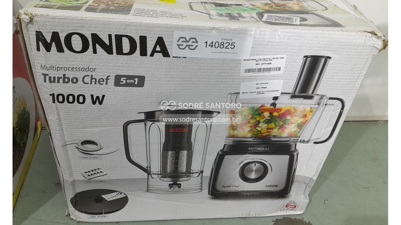 Foto 6 de 9: 1 multiprocessador mondial turbo chef 1000w 1 panela de pressão elétrica philips walita