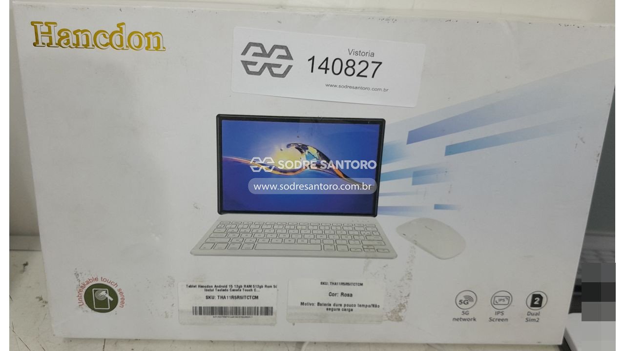 Foto 5: tablet hancdon android 15 12gb rma 512gb com teclado, mouse e acessórios