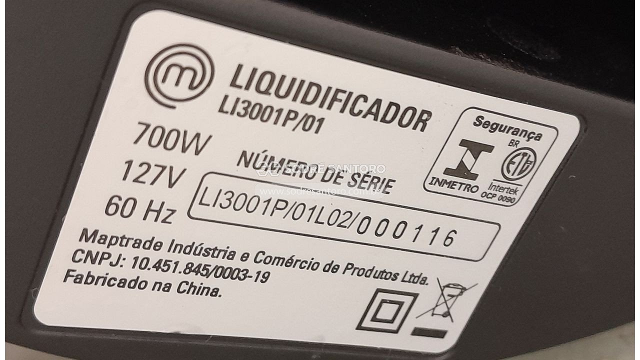 Foto 8 de 8: 2 liquidificadores materchef li3001 700w