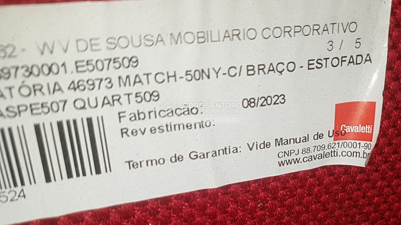 Foto 6 de 6: 5 cadeiras c/ braços, giratórias c/ rodízios