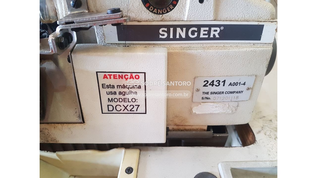 Foto 3: máquina de costura overlock industrial singer