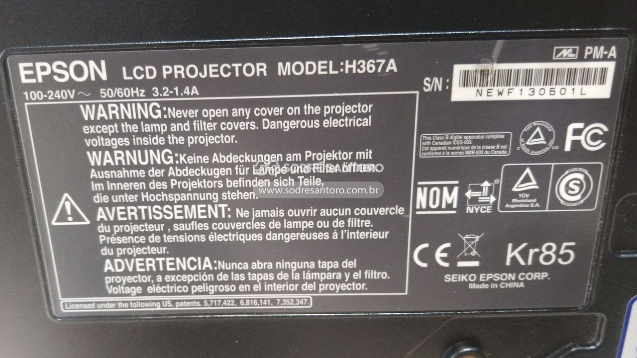 Foto 5: projetor epson powerlite w10+ h367a
