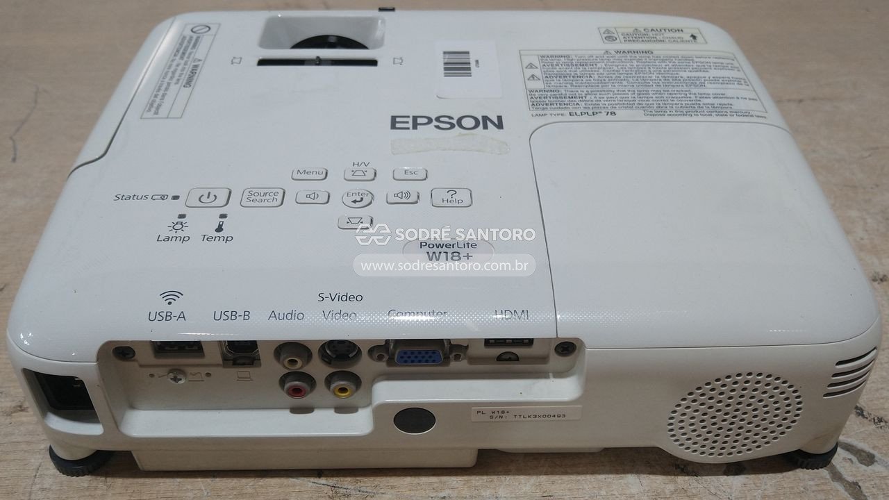 Foto 2: projetor epson powerlite w18+ h550a