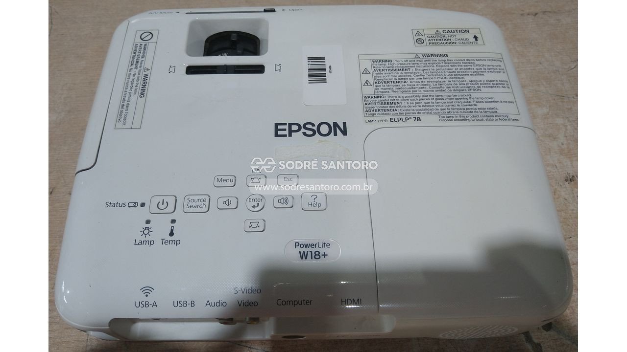 Foto 3: projetor epson powerlite w18+ h550a