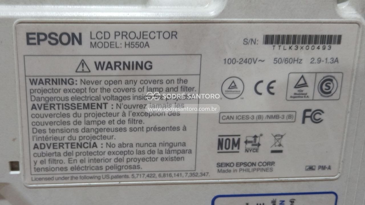 Foto 5: projetor epson powerlite w18+ h550a