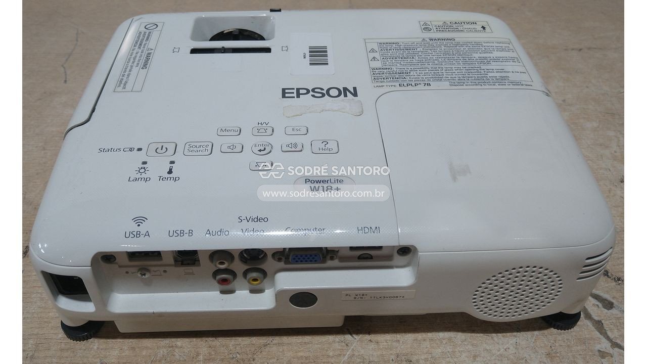 Foto 2: projetor epson powerlite w18+ h550a