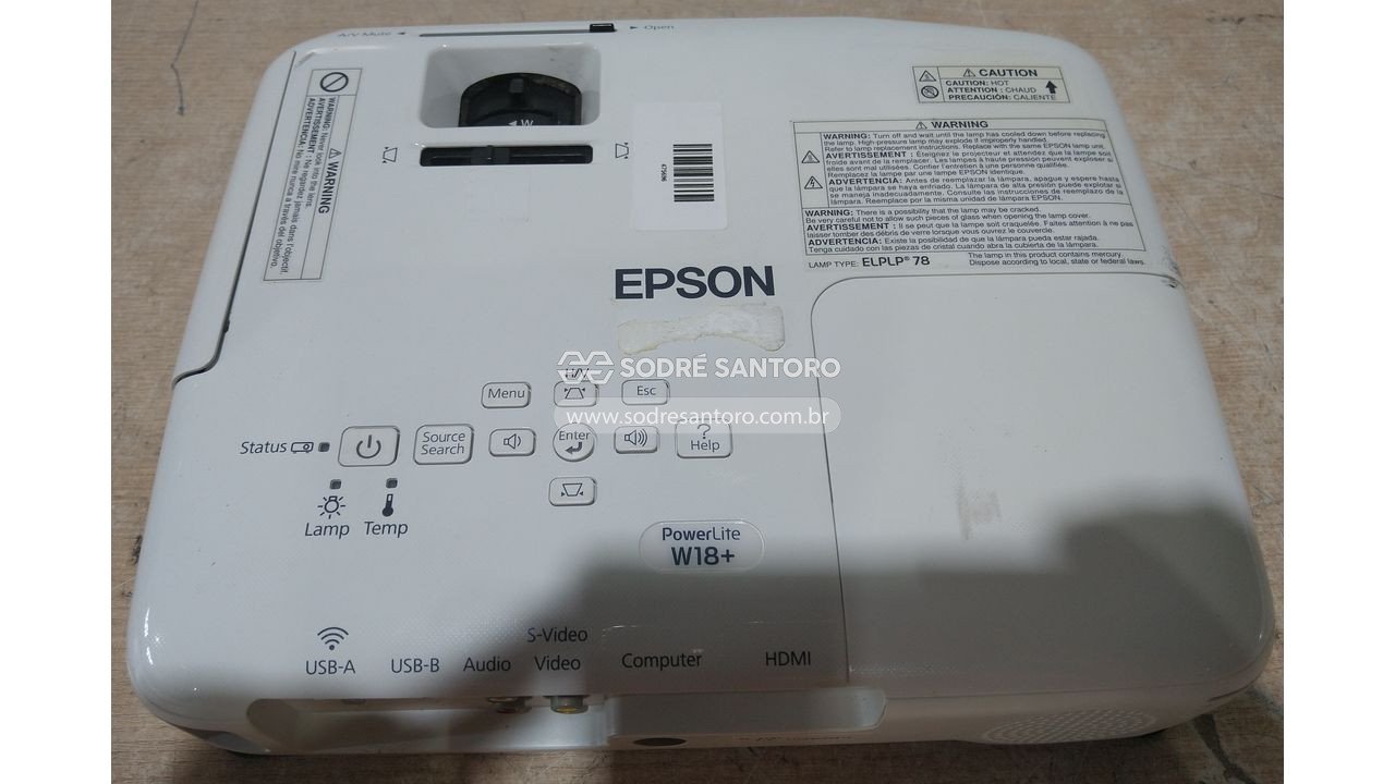 Foto 3: projetor epson powerlite w18+ h550a