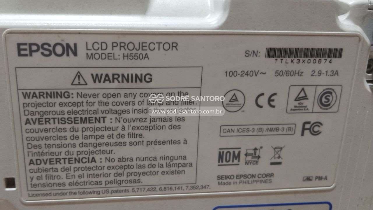 Foto 5: projetor epson powerlite w18+ h550a