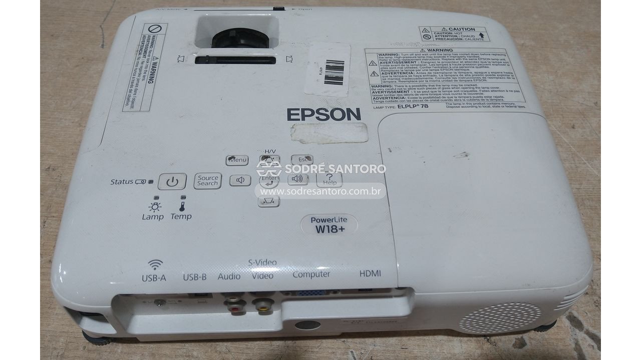 Foto 3: projetor epson powerlite w18+ h550a