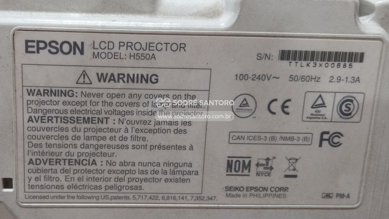 Foto 4: projetor epson powerlite w18+ h550a