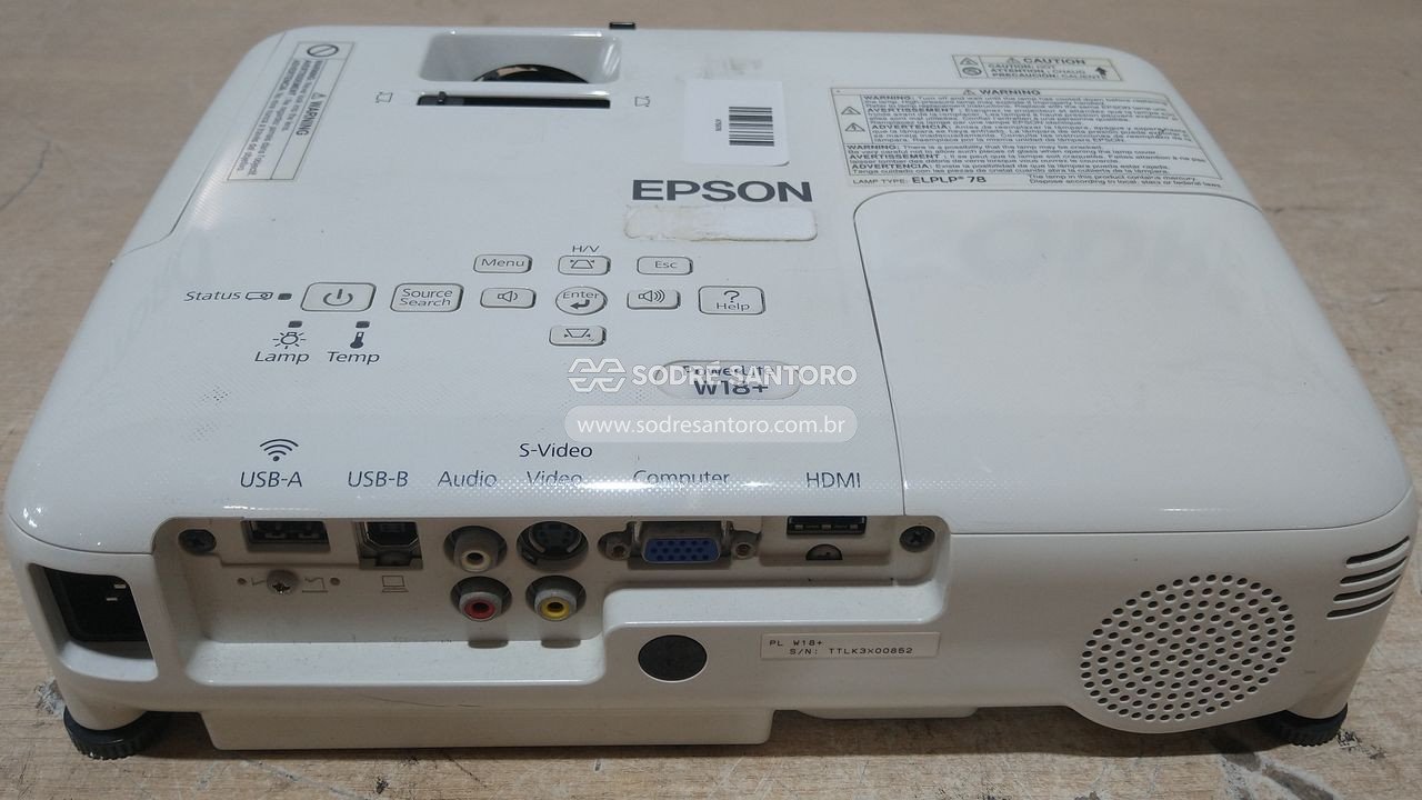 Foto 2: projetor epson powerlite w18+ h550a