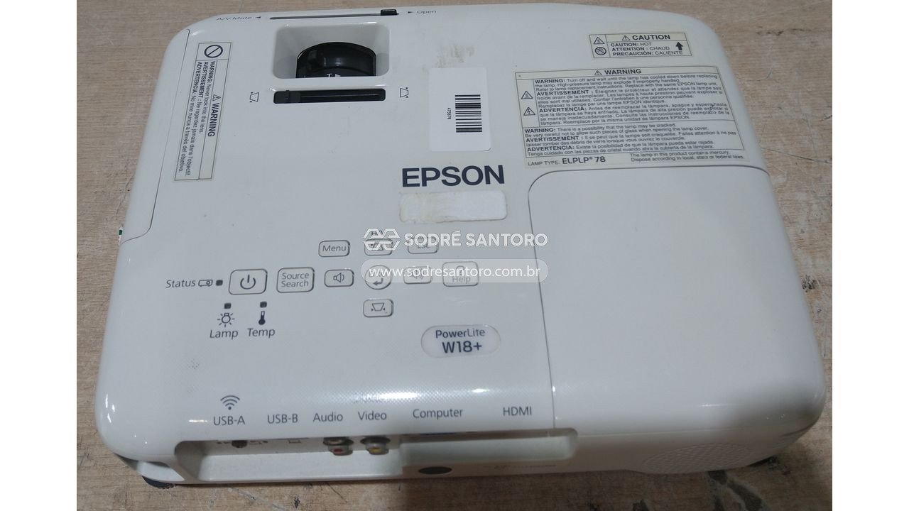 Foto 3: projetor epson powerlite w18+ h550a