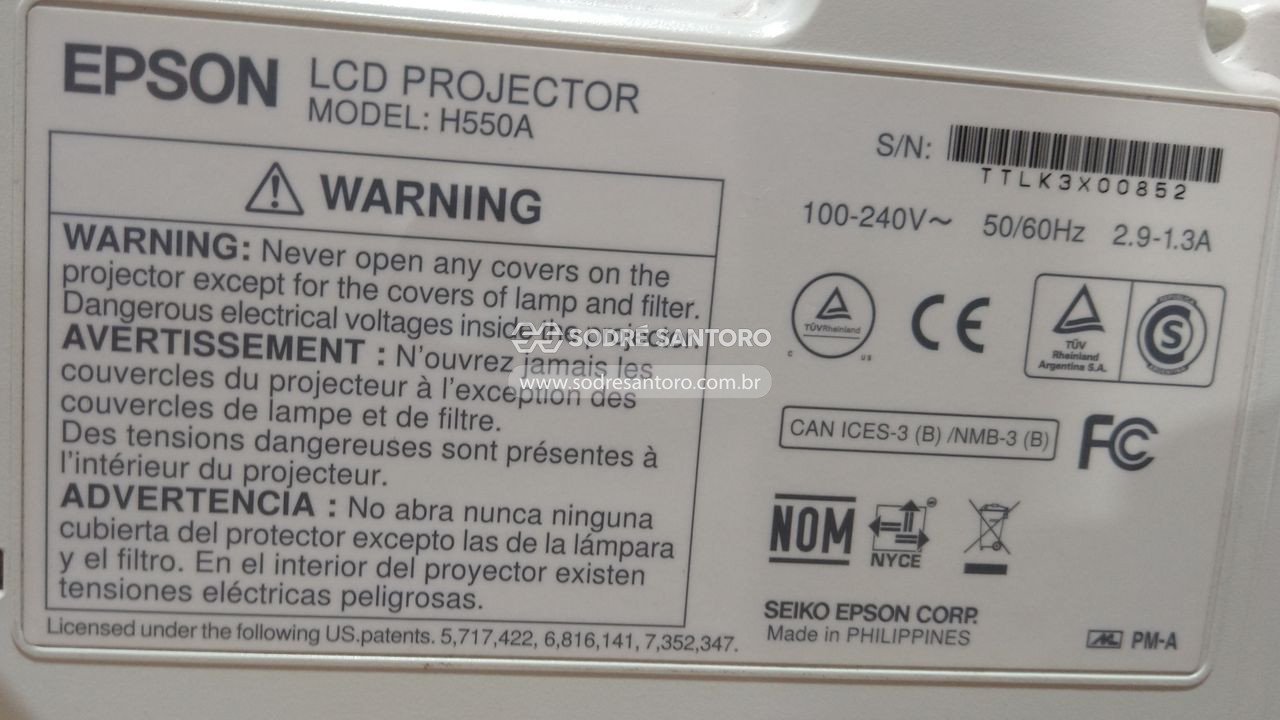 Foto 4: projetor epson powerlite w18+ h550a