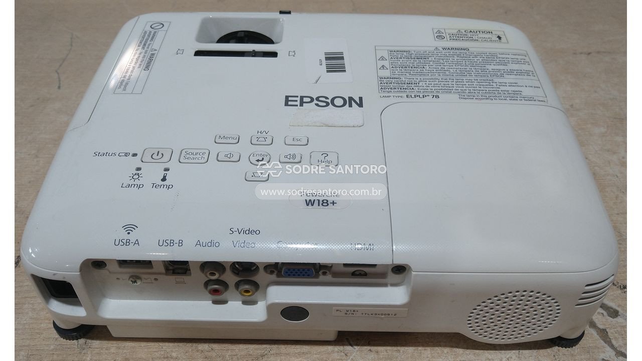 Foto 2: projetor epson powerlite w18+ h550a