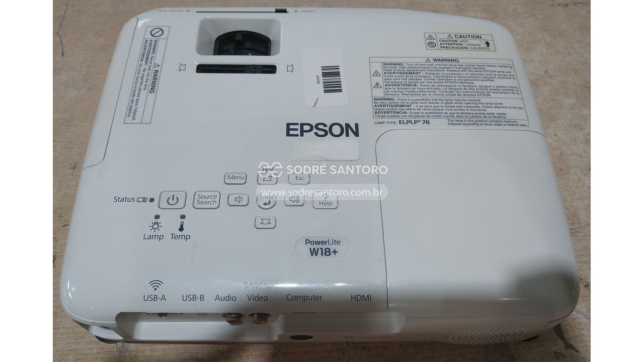 Foto 3: projetor epson powerlite w18+ h550a