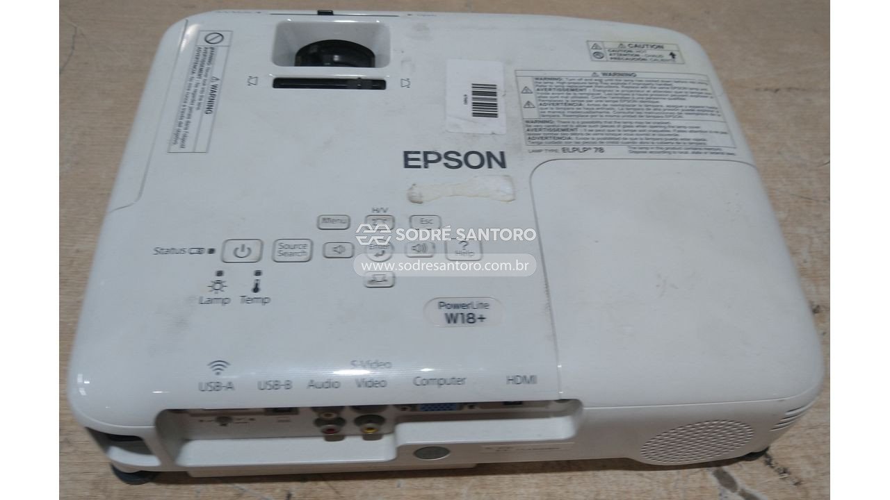 Foto 3: projetor epson powerlite w18+ h550a