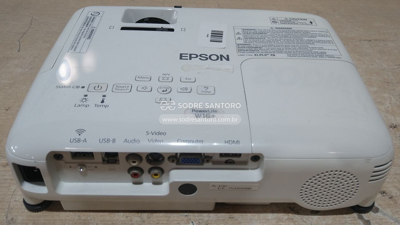 Foto 2: projetor epson powerlite w18+ h550a