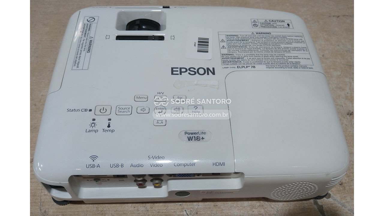 Foto 3: projetor epson powerlite w18+ h550a
